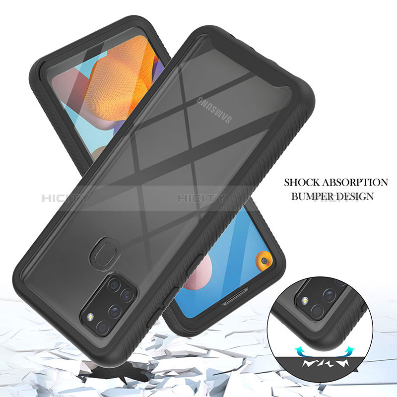 Custodia Silicone Trasparente Laterale 360 Gradi Cover YB2 per Samsung Galaxy A21s