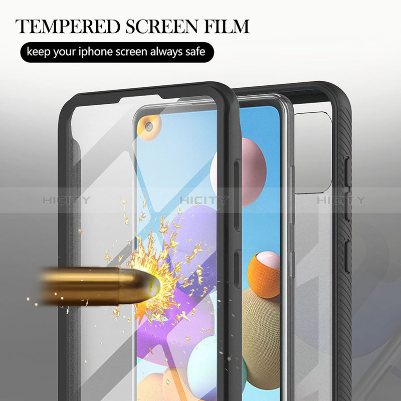 Custodia Silicone Trasparente Laterale 360 Gradi Cover YB2 per Samsung Galaxy A21s