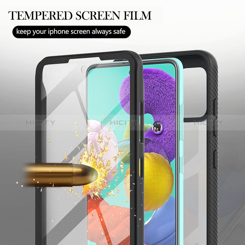 Custodia Silicone Trasparente Laterale 360 Gradi Cover YB2 per Samsung Galaxy A51 5G
