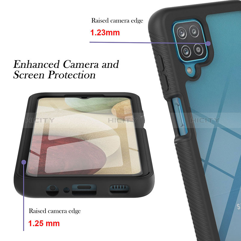 Custodia Silicone Trasparente Laterale 360 Gradi Cover YB2 per Samsung Galaxy M12