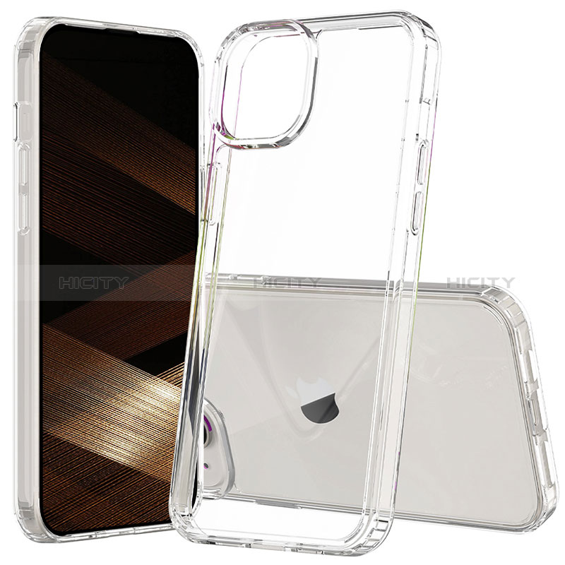 Custodia Silicone Trasparente Laterale 360 Gradi Cover ZJ1 per Apple iPhone 14 Plus Chiaro