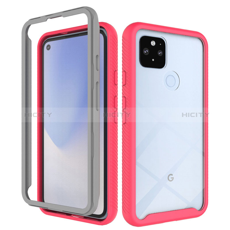 Custodia Silicone Trasparente Laterale 360 Gradi Cover ZJ1 per Google Pixel 4a 5G