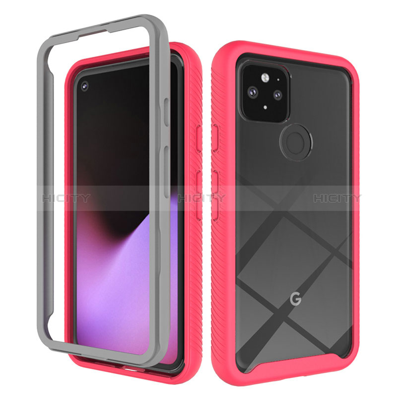 Custodia Silicone Trasparente Laterale 360 Gradi Cover ZJ1 per Google Pixel 5