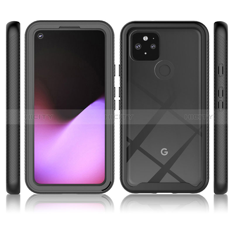 Custodia Silicone Trasparente Laterale 360 Gradi Cover ZJ1 per Google Pixel 5