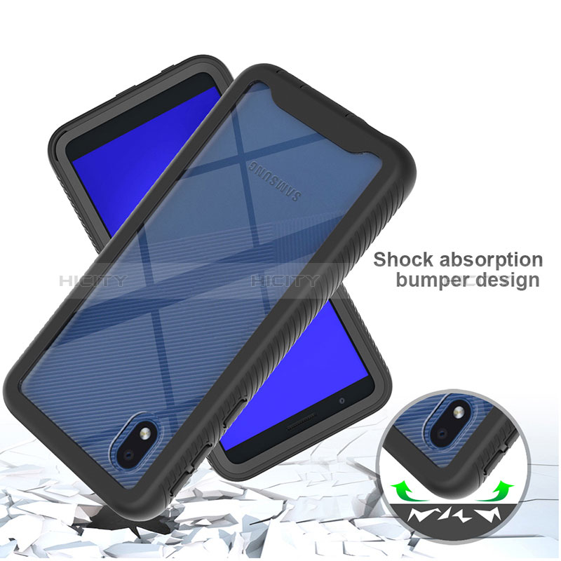 Custodia Silicone Trasparente Laterale 360 Gradi Cover ZJ1 per Samsung Galaxy A01 Core