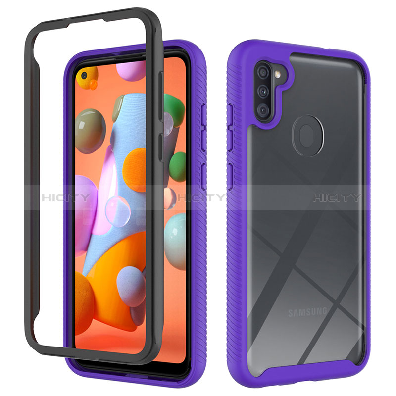 Custodia Silicone Trasparente Laterale 360 Gradi Cover ZJ1 per Samsung Galaxy A11