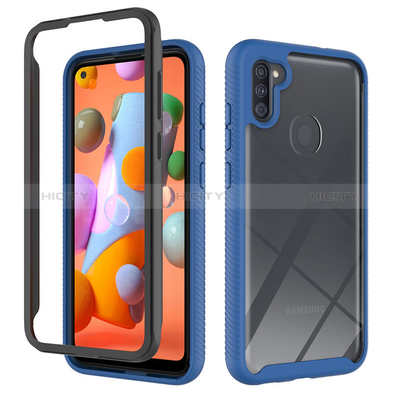 Custodia Silicone Trasparente Laterale 360 Gradi Cover ZJ1 per Samsung Galaxy A11