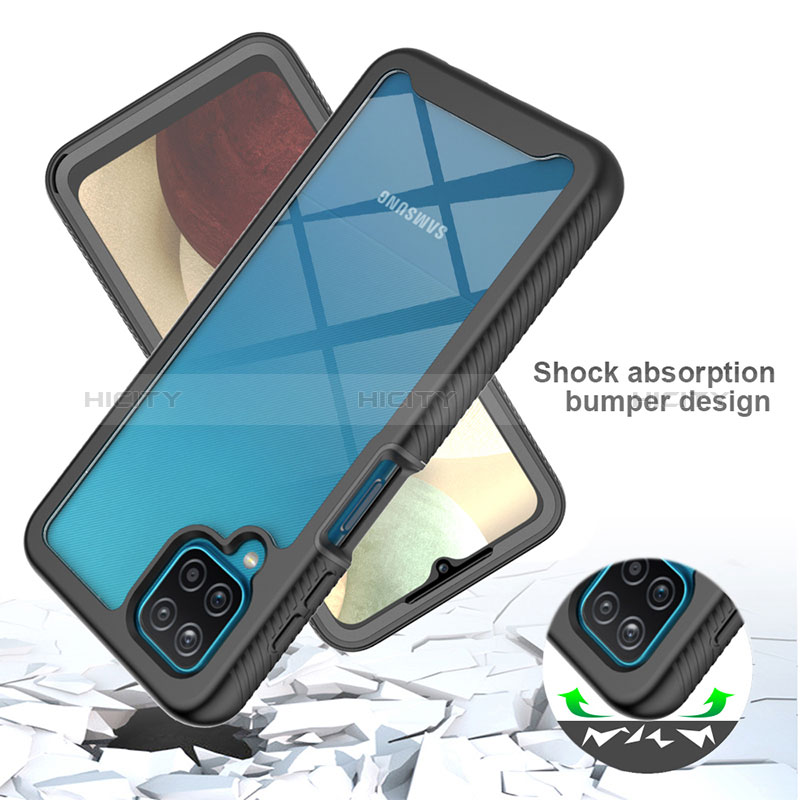 Custodia Silicone Trasparente Laterale 360 Gradi Cover ZJ1 per Samsung Galaxy A12