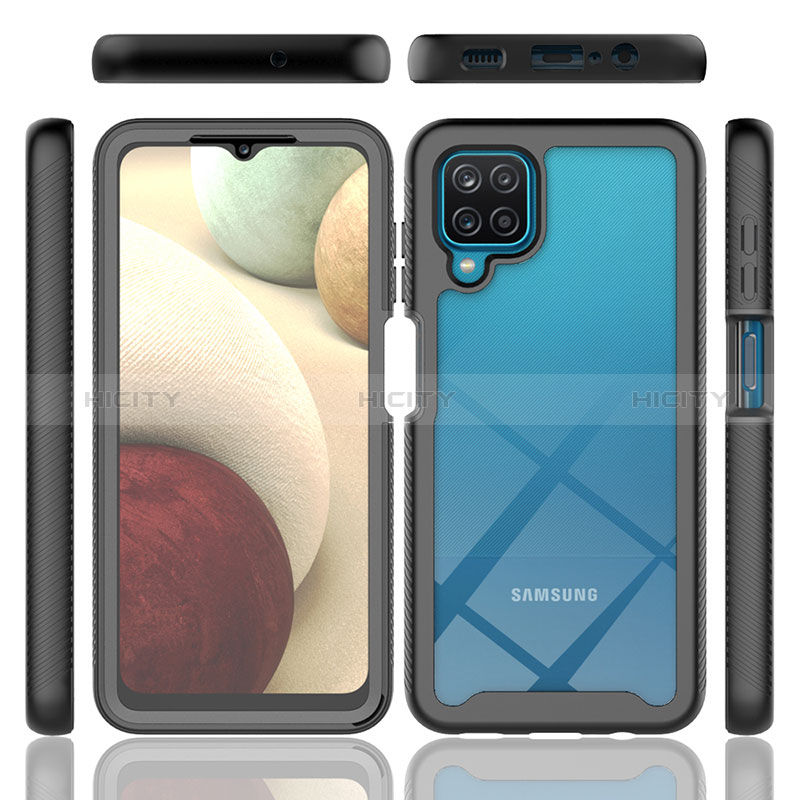 Custodia Silicone Trasparente Laterale 360 Gradi Cover ZJ1 per Samsung Galaxy A12
