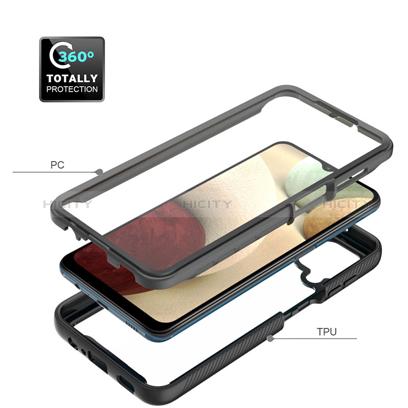 Custodia Silicone Trasparente Laterale 360 Gradi Cover ZJ1 per Samsung Galaxy A12 Nacho