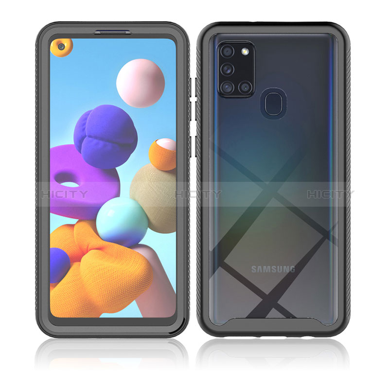 Custodia Silicone Trasparente Laterale 360 Gradi Cover ZJ1 per Samsung Galaxy A21s