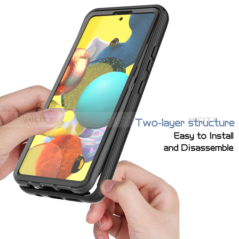 Custodia Silicone Trasparente Laterale 360 Gradi Cover ZJ1 per Samsung Galaxy A51 5G