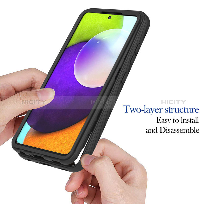 Custodia Silicone Trasparente Laterale 360 Gradi Cover ZJ1 per Samsung Galaxy A52s 5G