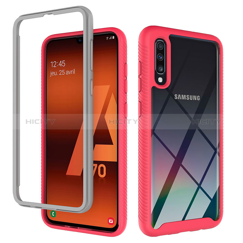 Custodia Silicone Trasparente Laterale 360 Gradi Cover ZJ1 per Samsung Galaxy A70