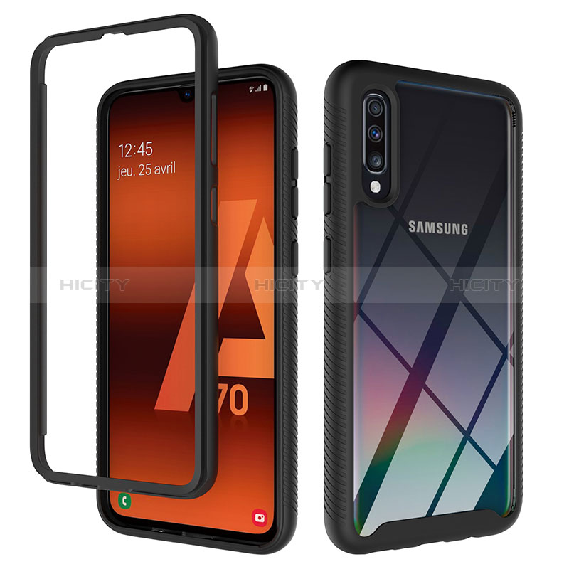 Custodia Silicone Trasparente Laterale 360 Gradi Cover ZJ1 per Samsung Galaxy A70