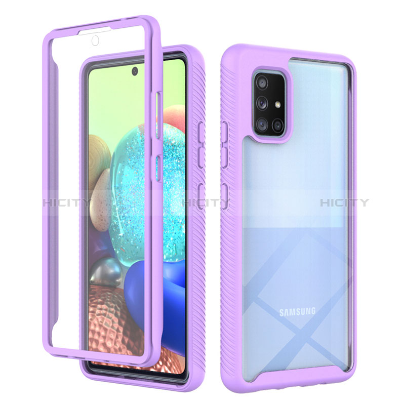 Custodia Silicone Trasparente Laterale 360 Gradi Cover ZJ1 per Samsung Galaxy A71 5G