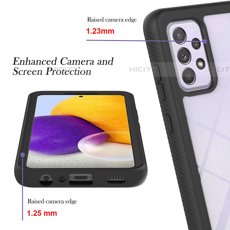 Custodia Silicone Trasparente Laterale 360 Gradi Cover ZJ1 per Samsung Galaxy A72 5G
