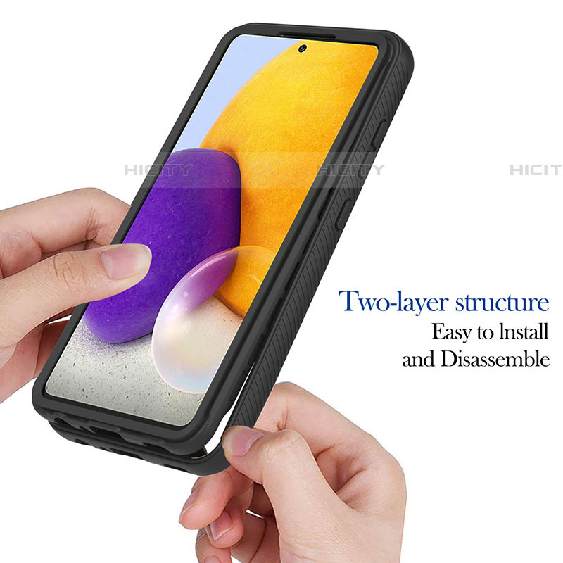 Custodia Silicone Trasparente Laterale 360 Gradi Cover ZJ1 per Samsung Galaxy A72 5G