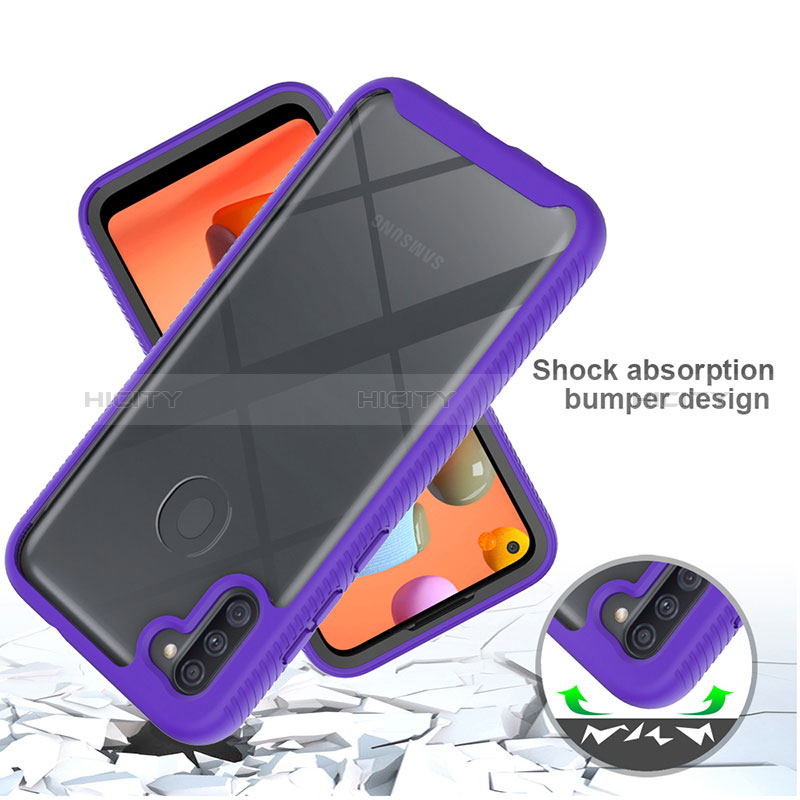 Custodia Silicone Trasparente Laterale 360 Gradi Cover ZJ1 per Samsung Galaxy M11