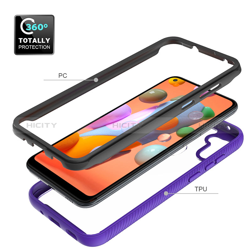 Custodia Silicone Trasparente Laterale 360 Gradi Cover ZJ1 per Samsung Galaxy M11