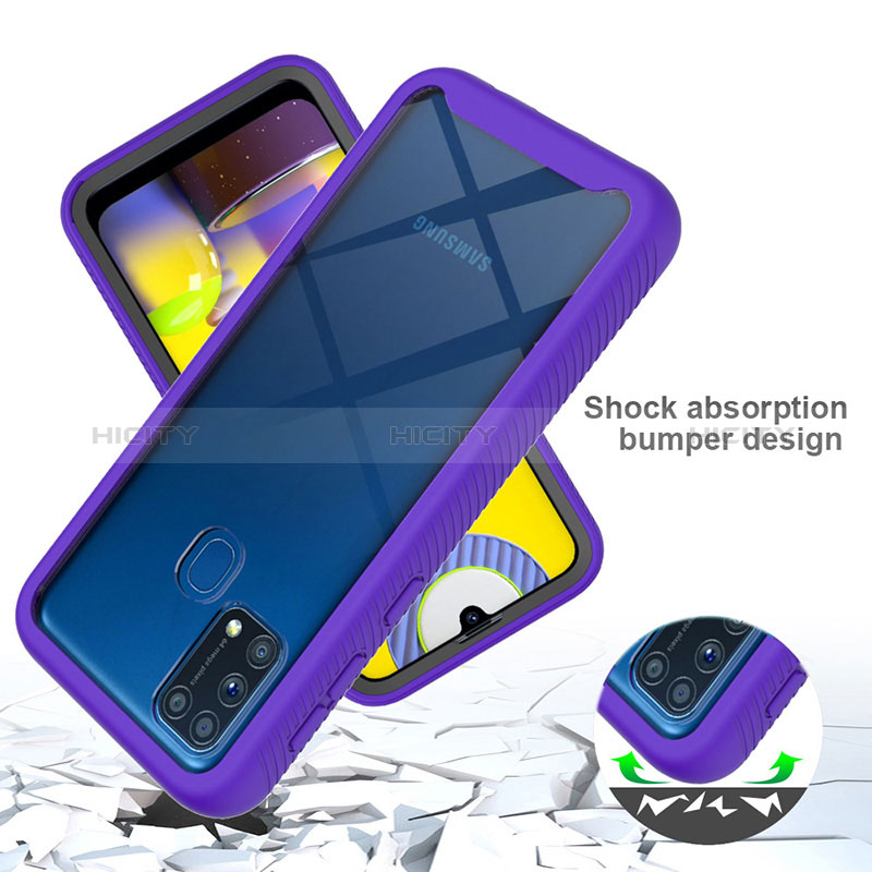 Custodia Silicone Trasparente Laterale 360 Gradi Cover ZJ1 per Samsung Galaxy M21s