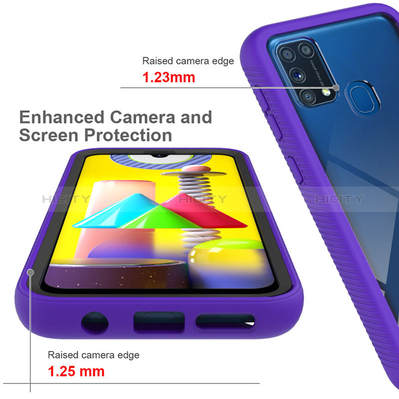 Custodia Silicone Trasparente Laterale 360 Gradi Cover ZJ1 per Samsung Galaxy M31 Prime Edition