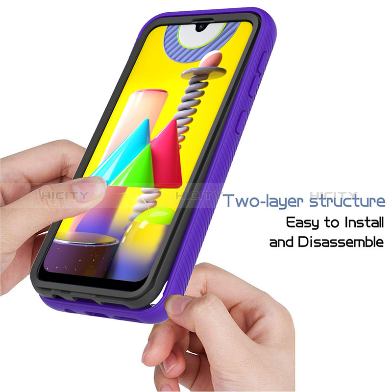 Custodia Silicone Trasparente Laterale 360 Gradi Cover ZJ1 per Samsung Galaxy M31 Prime Edition