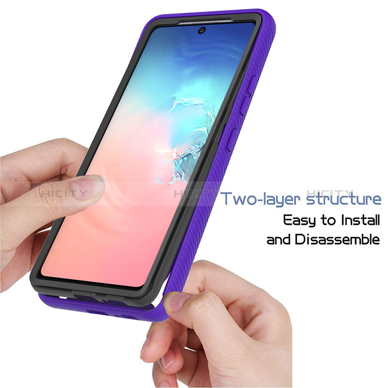 Custodia Silicone Trasparente Laterale 360 Gradi Cover ZJ1 per Samsung Galaxy S10 Lite
