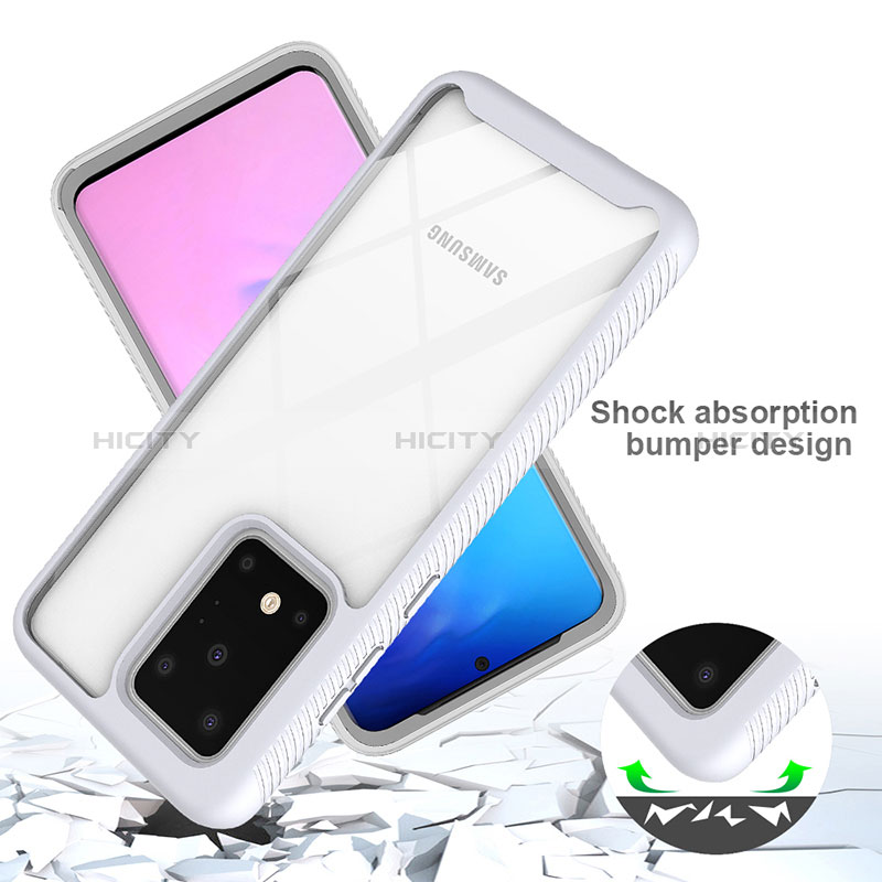 Custodia Silicone Trasparente Laterale 360 Gradi Cover ZJ1 per Samsung Galaxy S20 Ultra