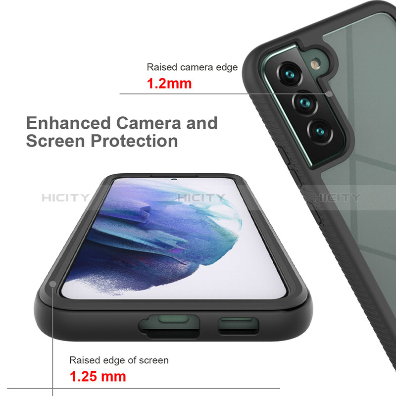 Custodia Silicone Trasparente Laterale 360 Gradi Cover ZJ1 per Samsung Galaxy S22 Plus 5G