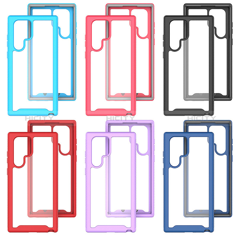 Custodia Silicone Trasparente Laterale 360 Gradi Cover ZJ1 per Samsung Galaxy S23 Ultra 5G