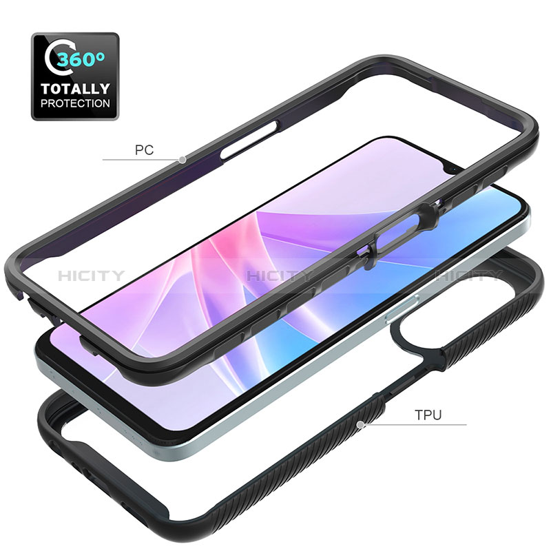 Custodia Silicone Trasparente Laterale 360 Gradi Cover ZJ2 per Oppo A58 5G