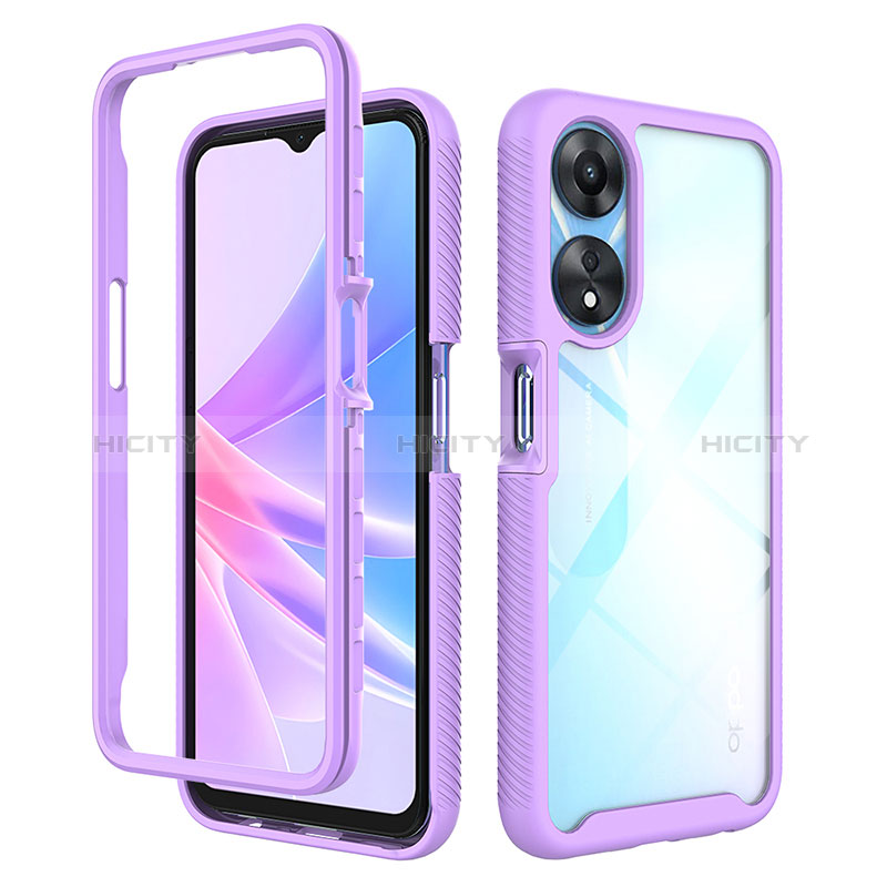 Custodia Silicone Trasparente Laterale 360 Gradi Cover ZJ2 per Oppo A78 5G