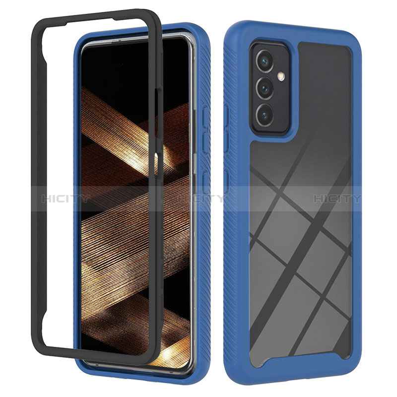 Custodia Silicone Trasparente Laterale 360 Gradi Cover ZJ2 per Samsung Galaxy A15 5G Blu