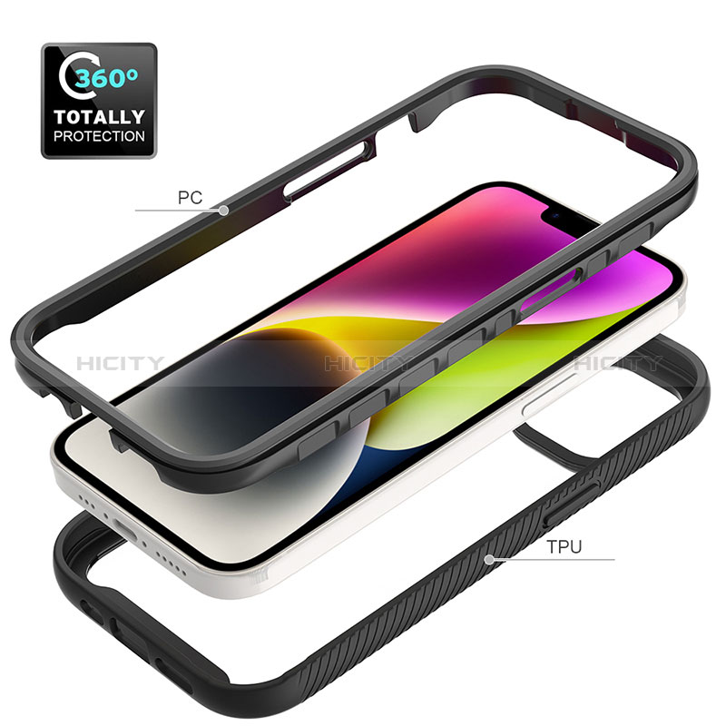 Custodia Silicone Trasparente Laterale 360 Gradi Cover ZJ3 per Apple iPhone 14 Plus