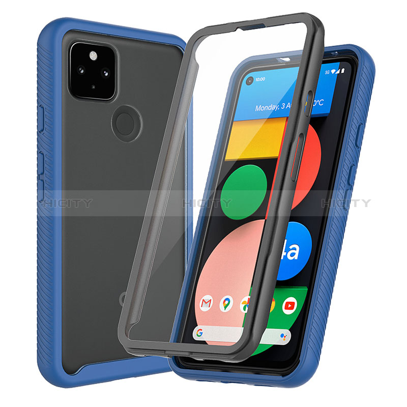 Custodia Silicone Trasparente Laterale 360 Gradi Cover ZJ3 per Google Pixel 4a 5G