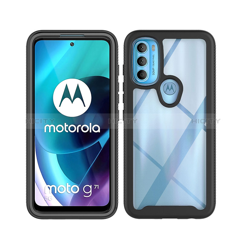 Custodia Silicone Trasparente Laterale 360 Gradi Cover ZJ3 per Motorola Moto G71 5G