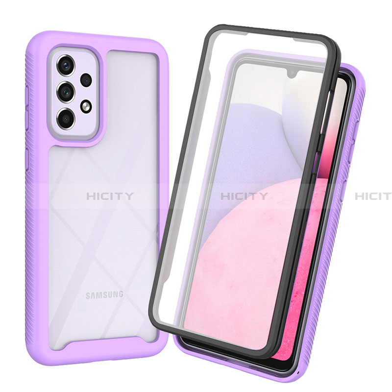 Custodia Silicone Trasparente Laterale 360 Gradi Cover ZJ3 per Samsung Galaxy A33 5G Lavanda