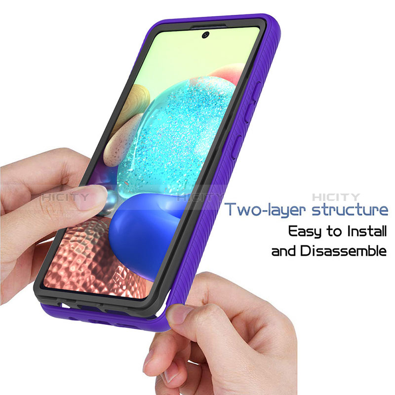 Custodia Silicone Trasparente Laterale 360 Gradi Cover ZJ3 per Samsung Galaxy A71 4G A715