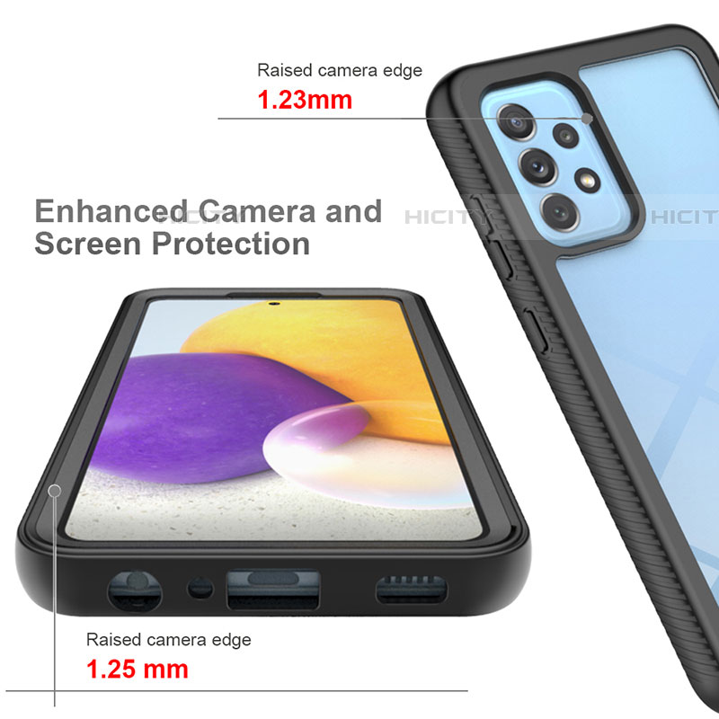 Custodia Silicone Trasparente Laterale 360 Gradi Cover ZJ3 per Samsung Galaxy A72 5G
