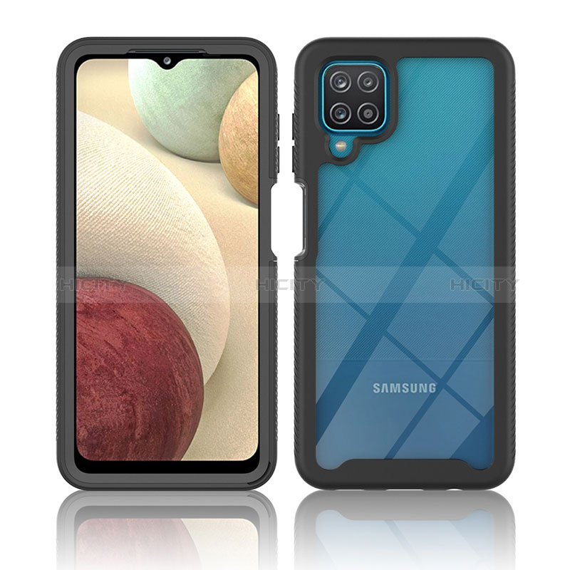 Custodia Silicone Trasparente Laterale 360 Gradi Cover ZJ3 per Samsung Galaxy F12