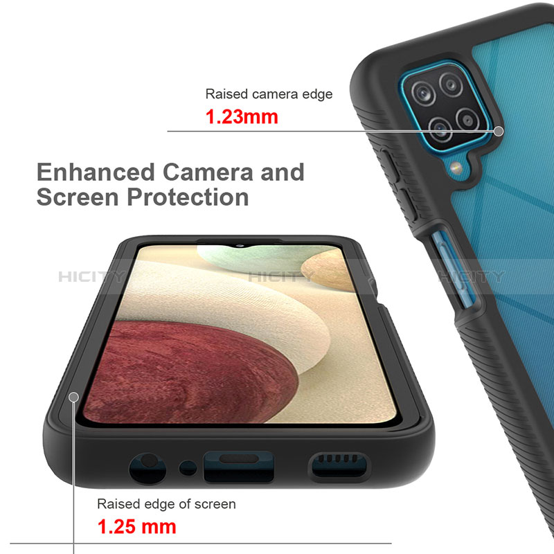 Custodia Silicone Trasparente Laterale 360 Gradi Cover ZJ3 per Samsung Galaxy M12