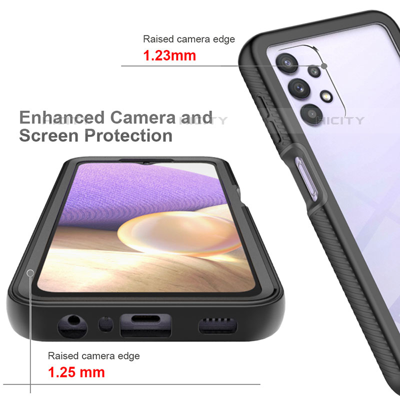 Custodia Silicone Trasparente Laterale 360 Gradi Cover ZJ3 per Samsung Galaxy M32 5G