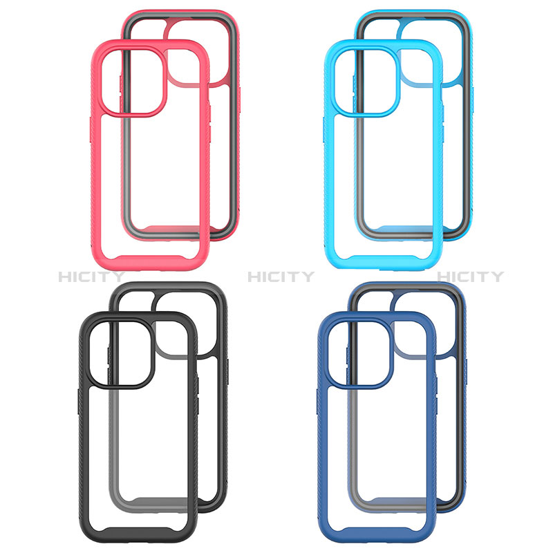 Custodia Silicone Trasparente Laterale 360 Gradi Cover ZJ4 per Apple iPhone 14 Pro