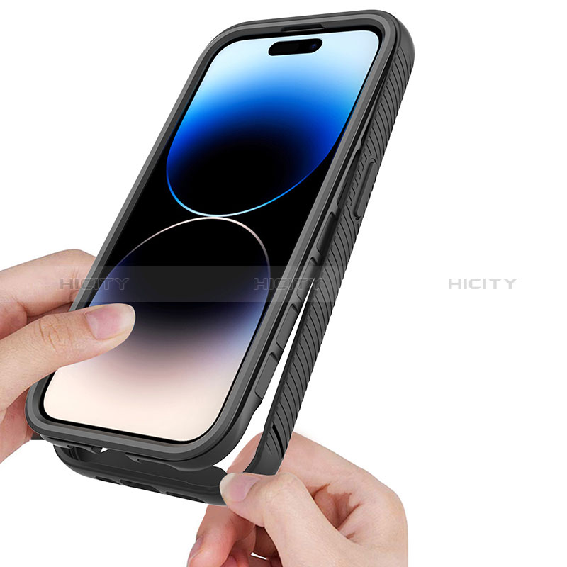 Custodia Silicone Trasparente Laterale 360 Gradi Cover ZJ4 per Apple iPhone 15 Pro