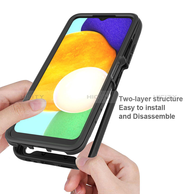 Custodia Silicone Trasparente Laterale 360 Gradi Cover ZJ4 per Samsung Galaxy A02s