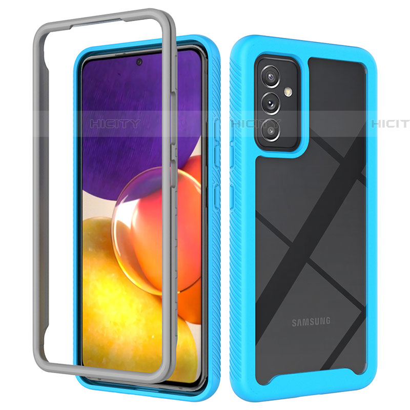 Custodia Silicone Trasparente Laterale 360 Gradi Cover ZJ4 per Samsung Galaxy A05s Cielo Blu