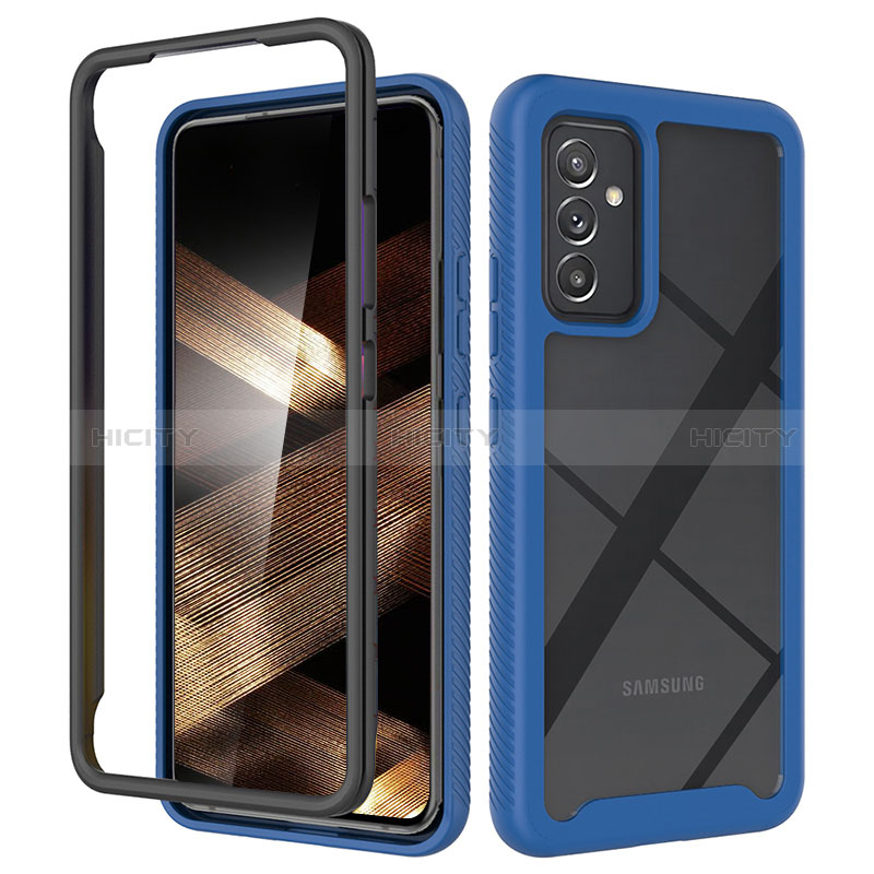 Custodia Silicone Trasparente Laterale 360 Gradi Cover ZJ4 per Samsung Galaxy A15 5G Blu