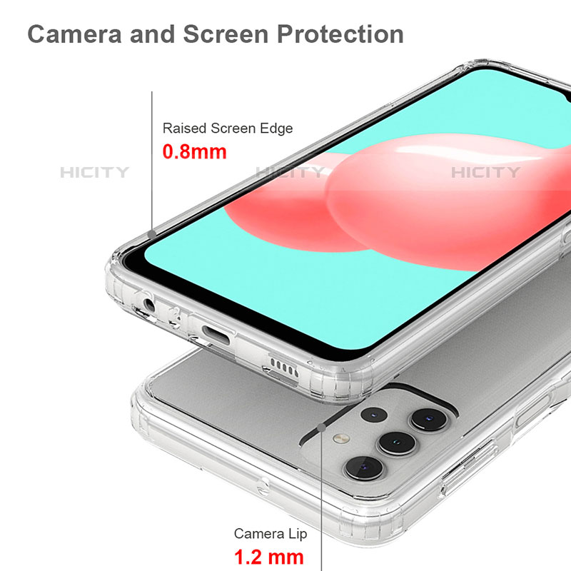Custodia Silicone Trasparente Laterale 360 Gradi Cover ZJ4 per Samsung Galaxy M32 5G