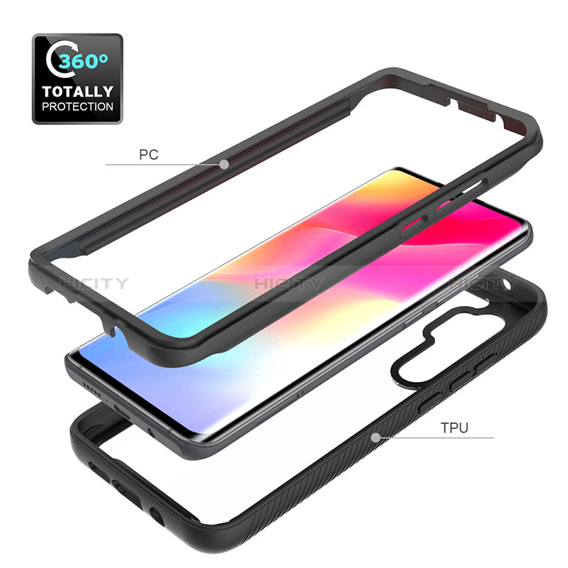 Custodia Silicone Trasparente Laterale 360 Gradi Cover ZJ4 per Xiaomi Mi Note 10 Lite